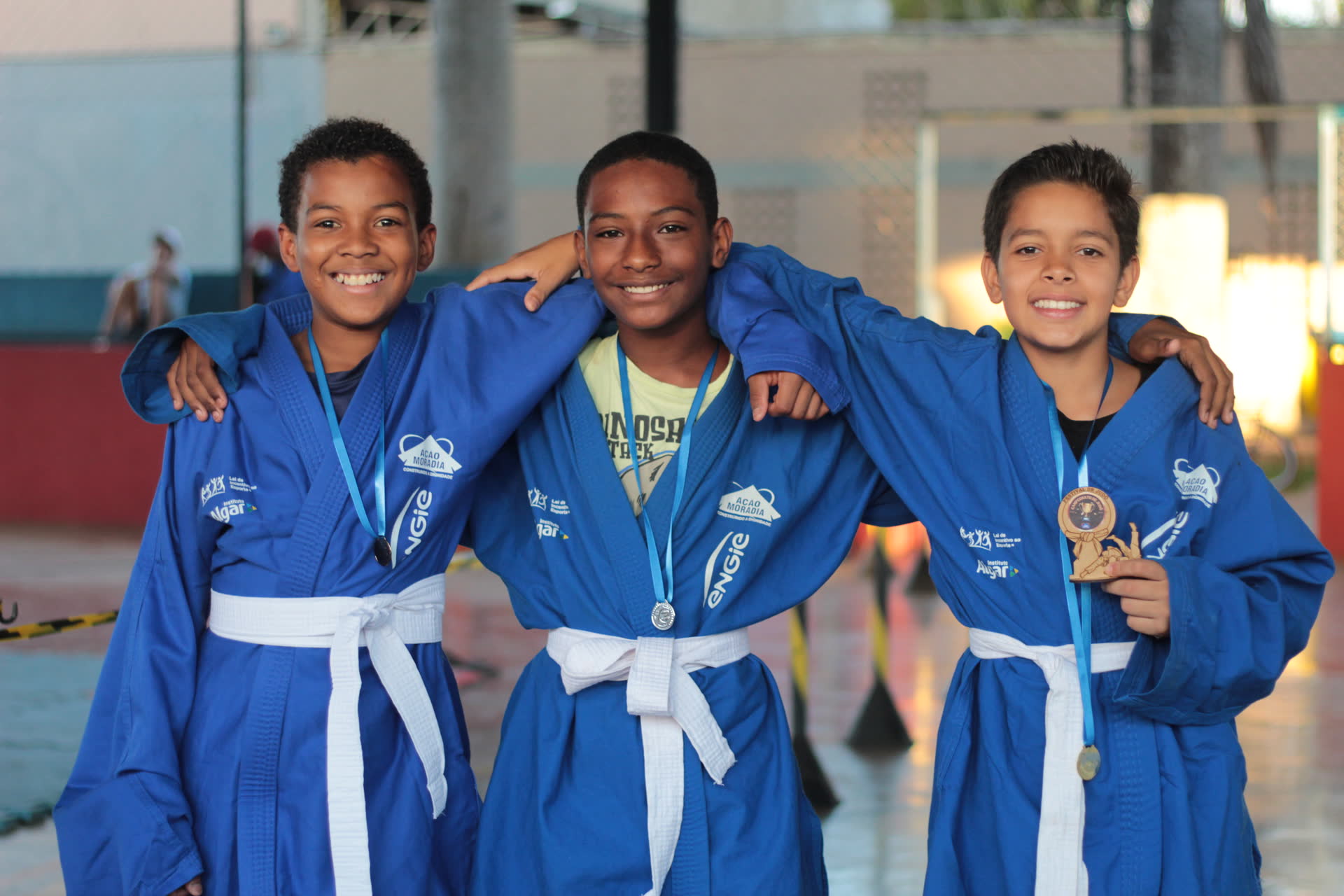 Crianças atendidas pela Ação Moradia